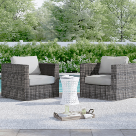 Comfort-Ready Fully Assembled Patio Chair with Plush Cushions â€“ Ideal for Outdoor Relaxation